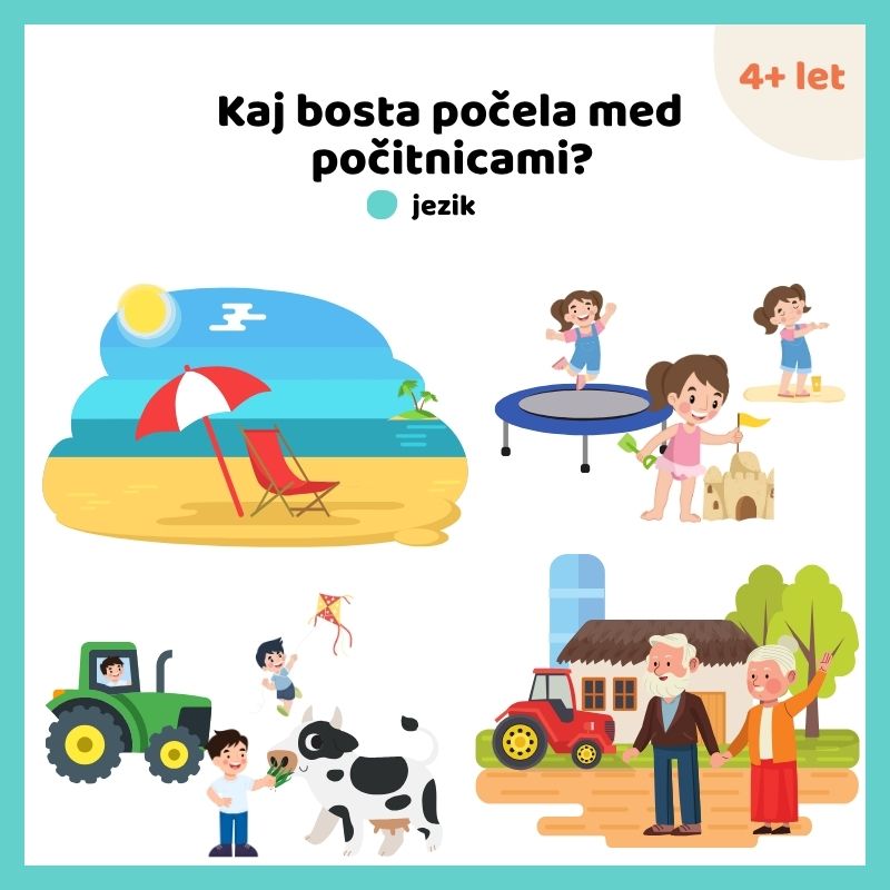 Kaj bosta počela med počitnicami?